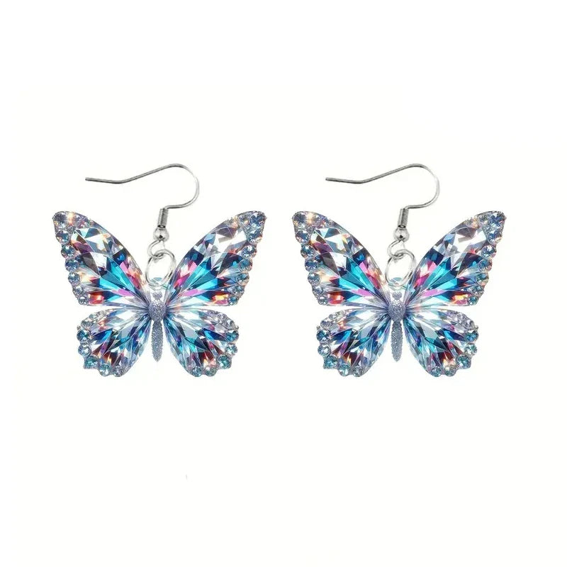 Sprudelnde Schmetterling-Statement-Ohrringe