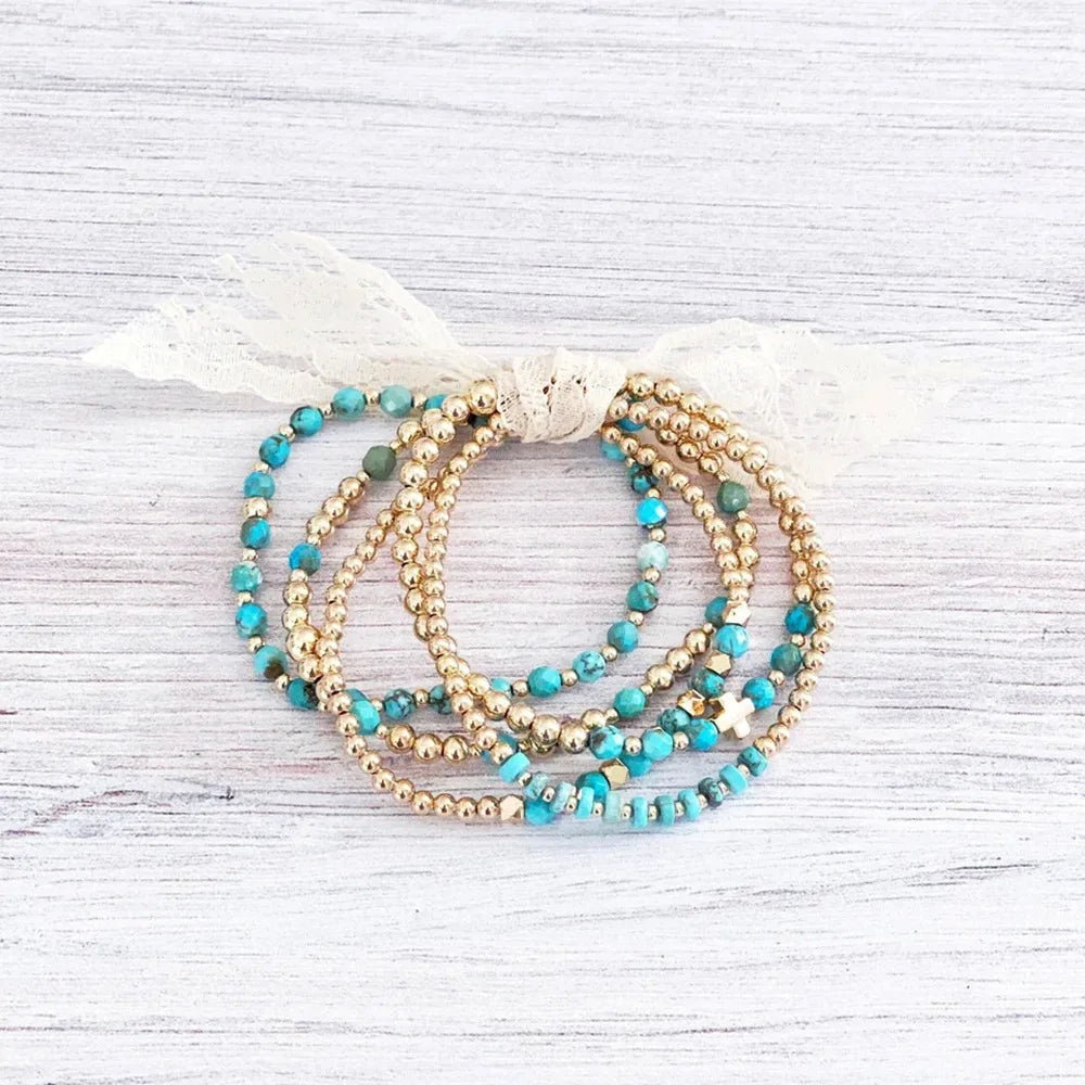 Großes Türkis Charm-Armband