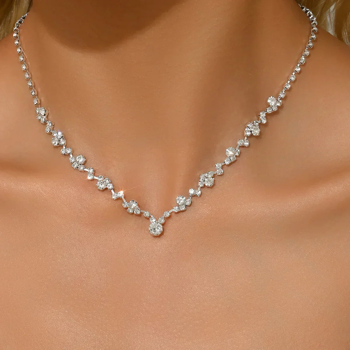 Elegante Diamant-Hochzeitskette