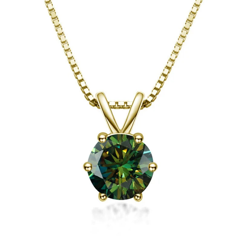 Elegantes Moissanit Solitaire-Halsband
