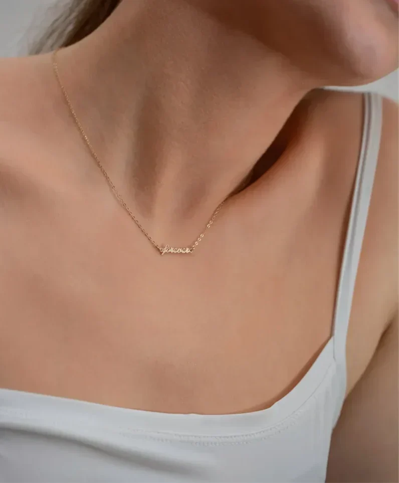 Goldene Für Immer Liebe Halskette