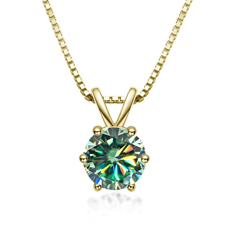 Elegantes Moissanit Solitaire-Halsband