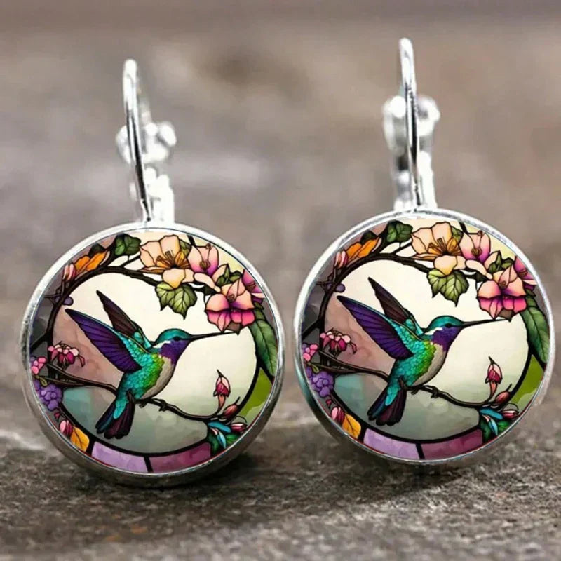 Kolibri Glasdom Anhänger Halskette