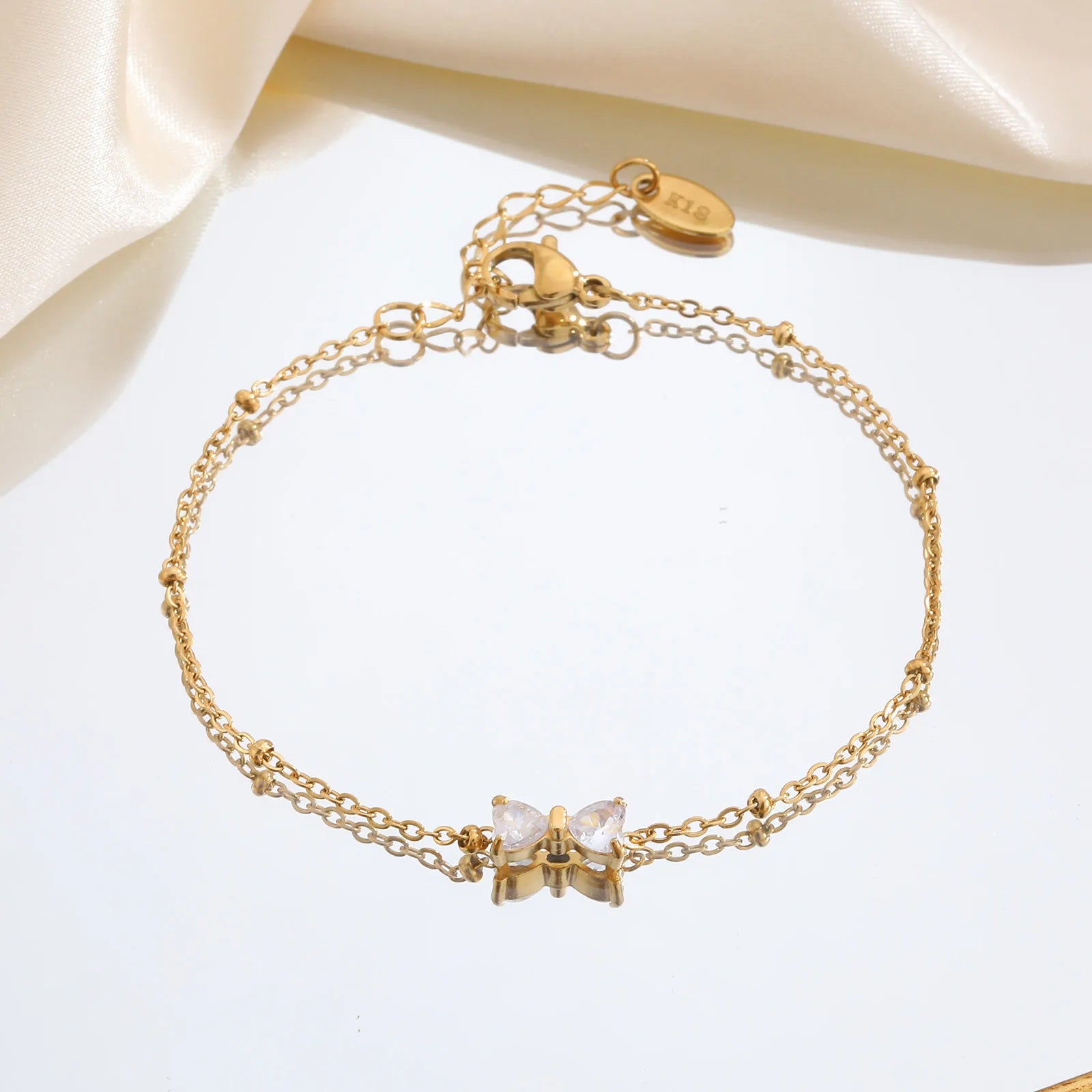 Elegantes Funkelndes Kristall Charm Armband