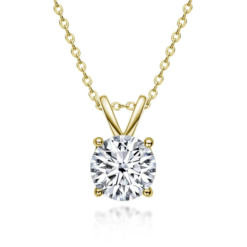 Exklusive Sterling Silber Moissanit Diamant Halskette