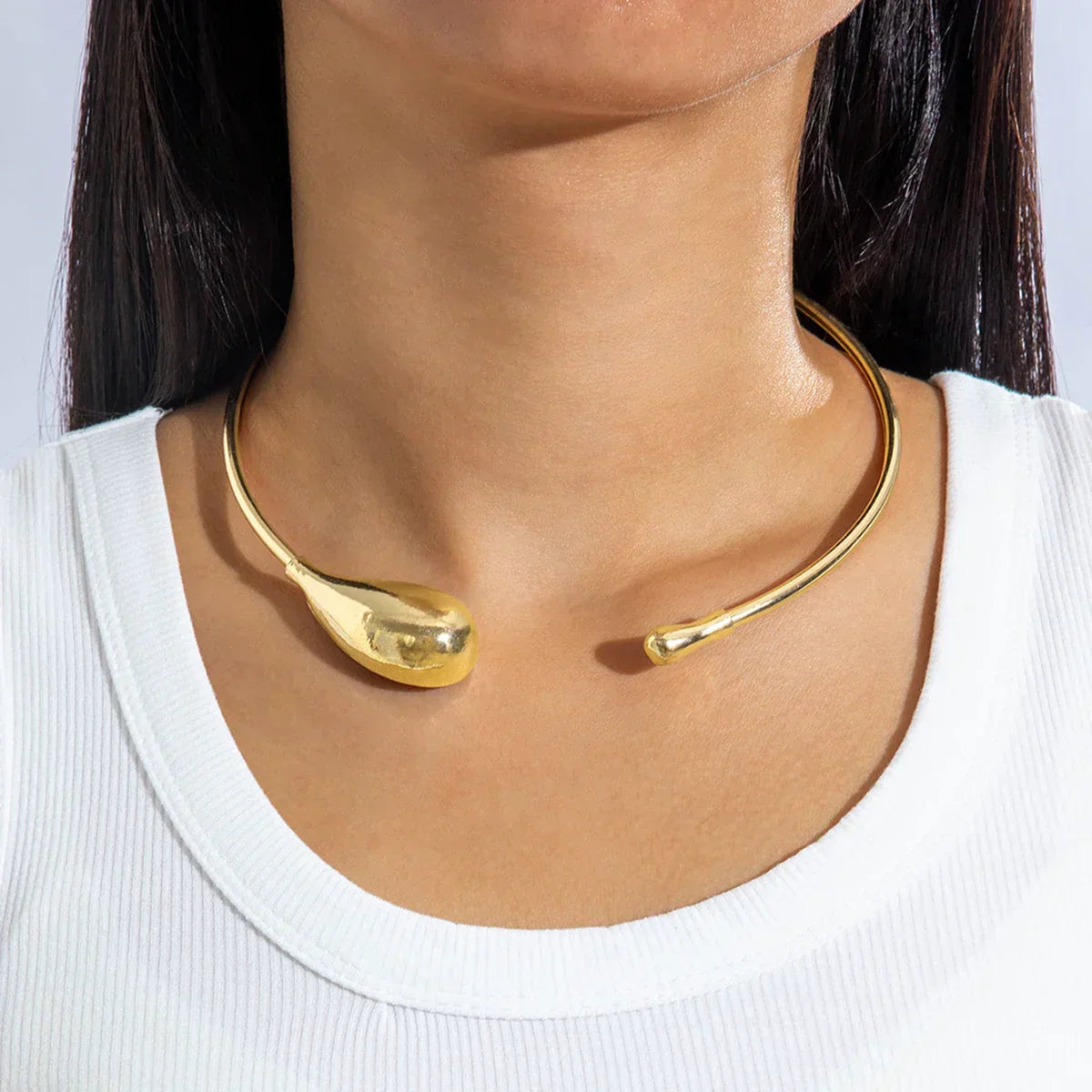 Goldener Wassertropfen Choker-Halskette