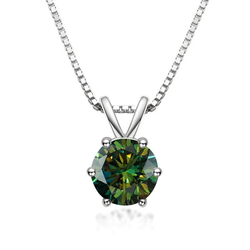 Elegantes Moissanit Solitaire-Halsband