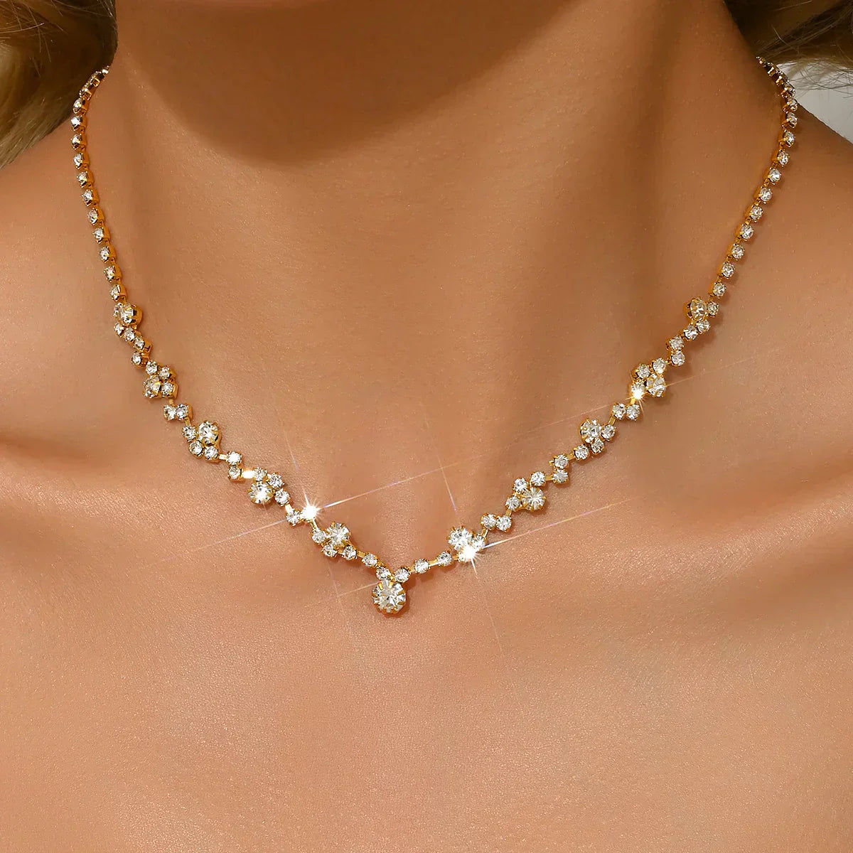 Elegante Diamant-Hochzeitskette