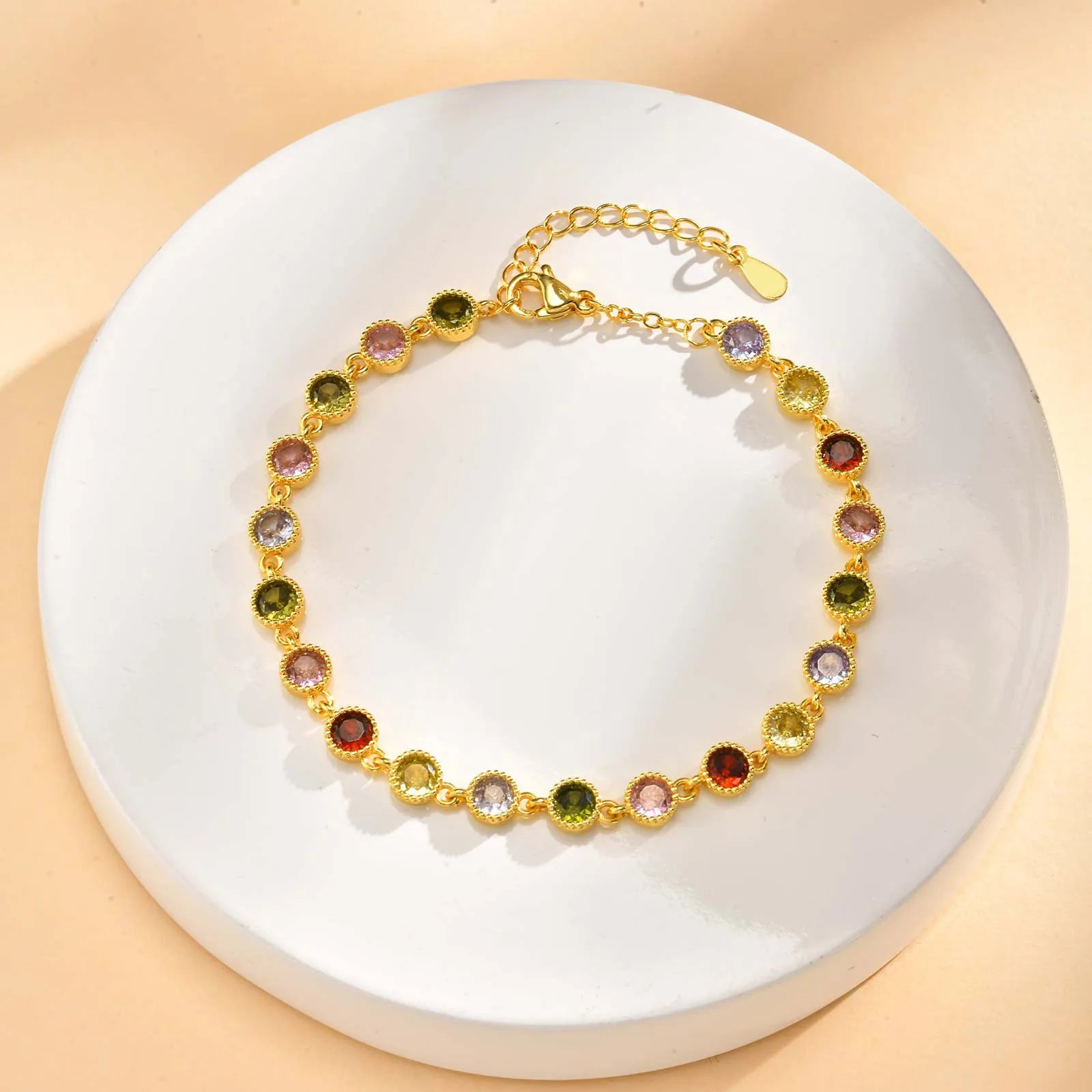Glänzendes Regenbogen Charm Armband