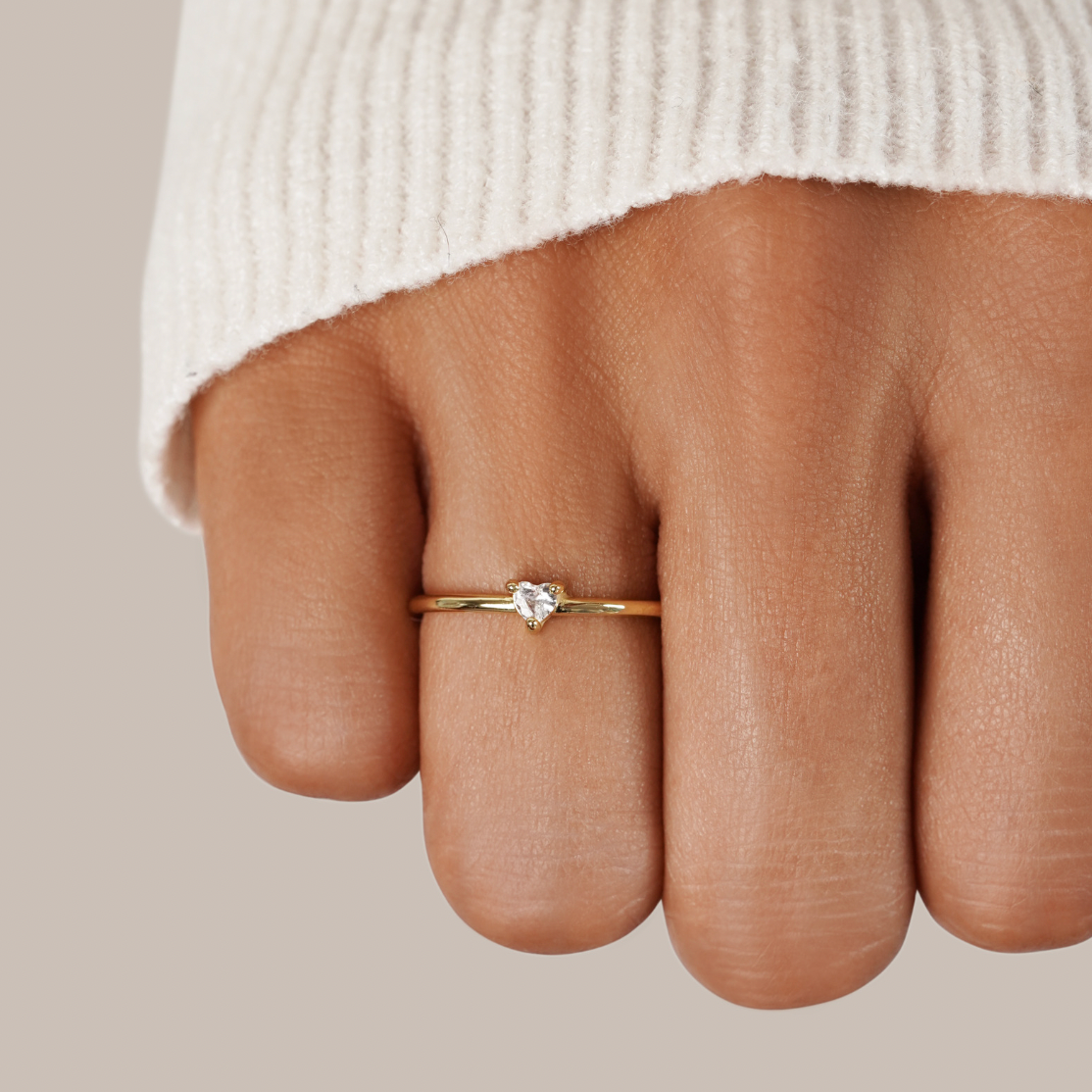 Liebe - Kristallherz-Ring