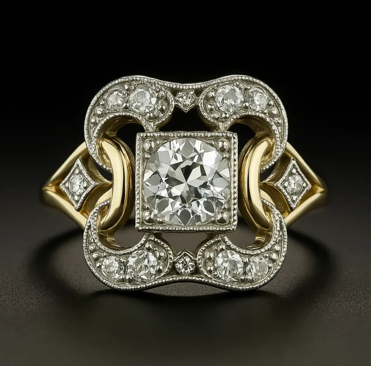 Vintage Zirkonia Goldring