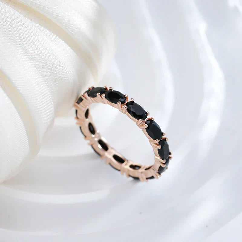 Eleganter Onyx Gold Ehering
