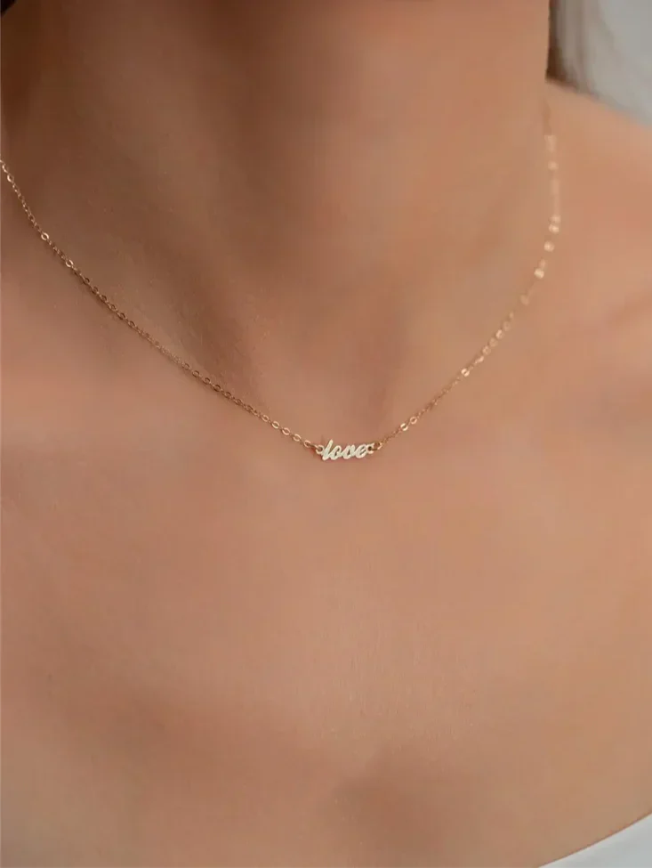 Goldene Für Immer Liebe Halskette