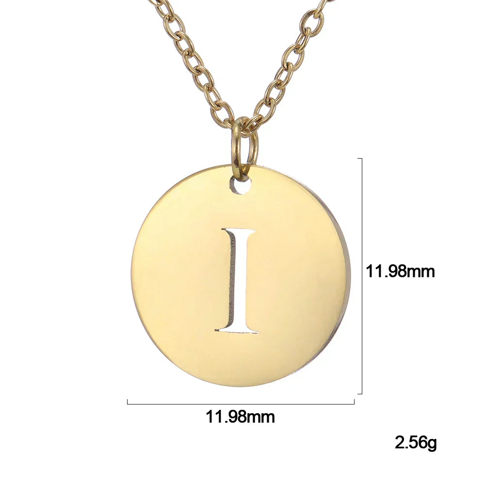 Elegante Goldbuchstaben-Anhänger-Halskette