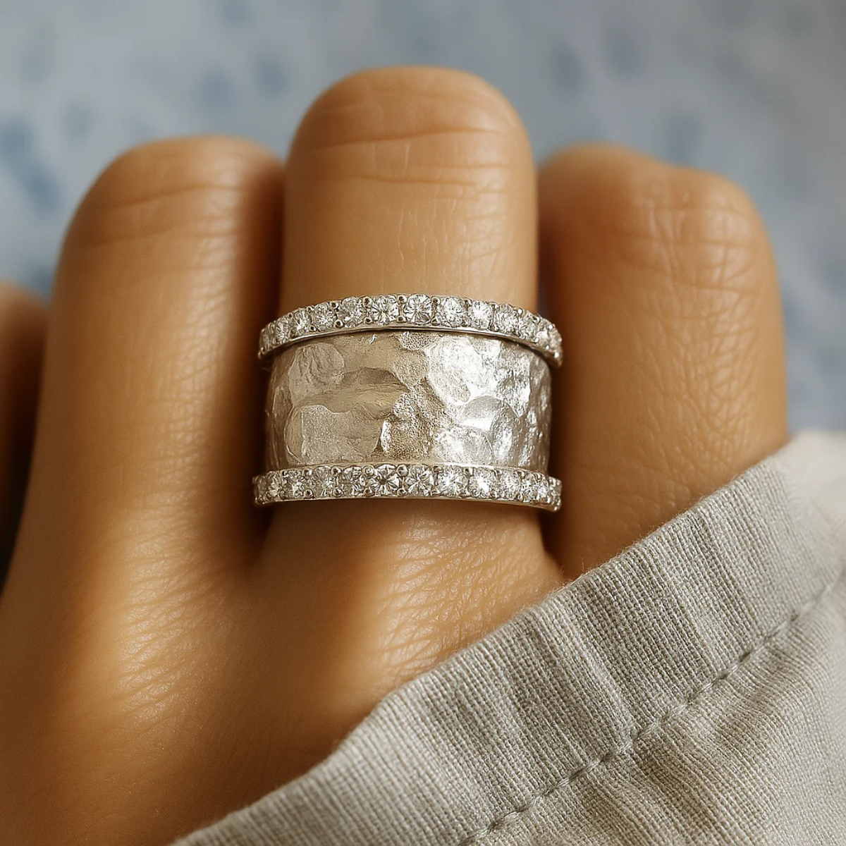 VINTAGE SILBERNE ZIRKONRING