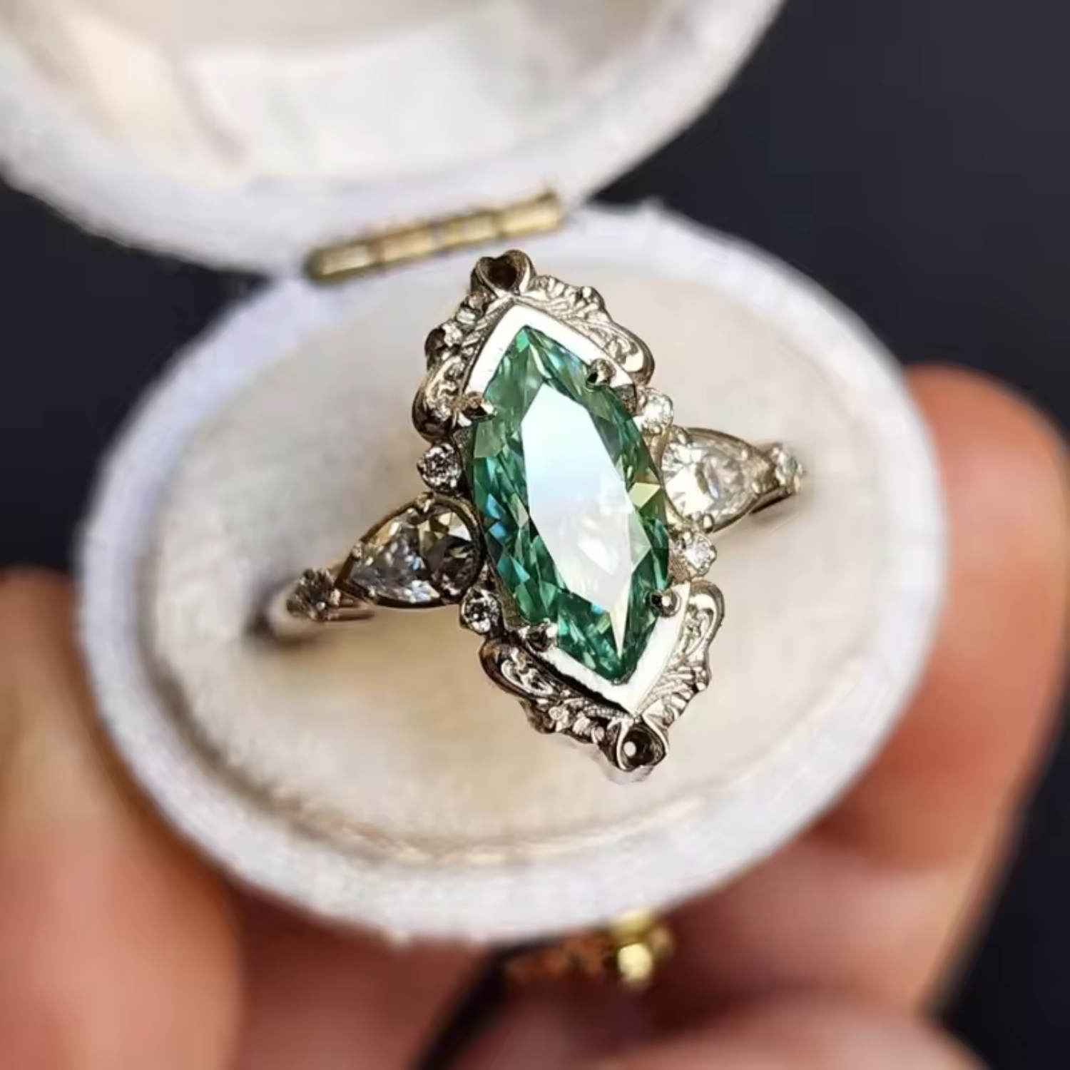 Vintage Smaragd Edelsteinring
