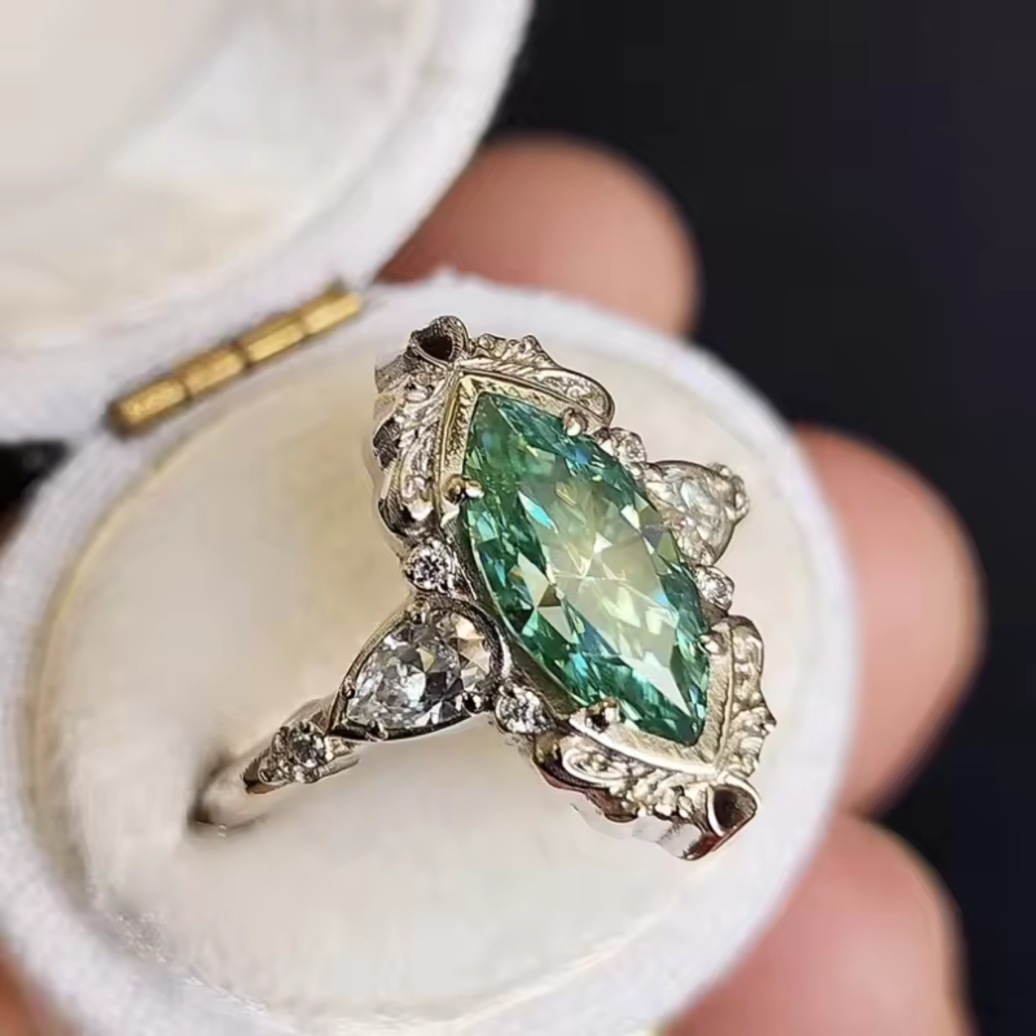 Vintage Smaragd Edelsteinring