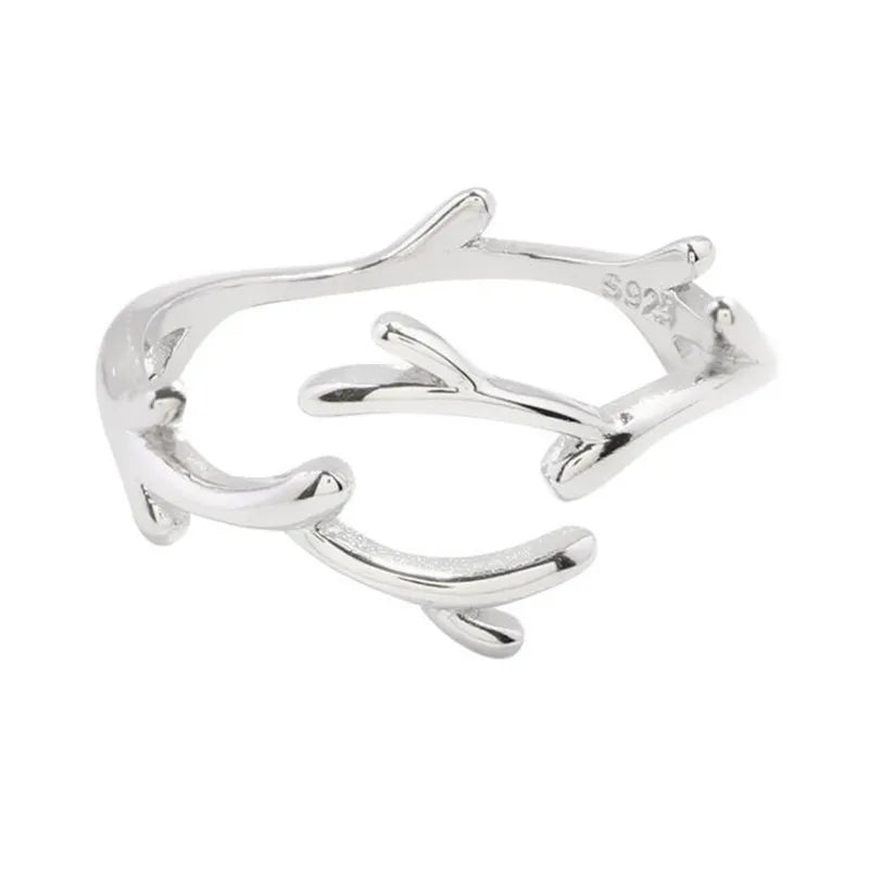 Sterling Silber Zweig Ring