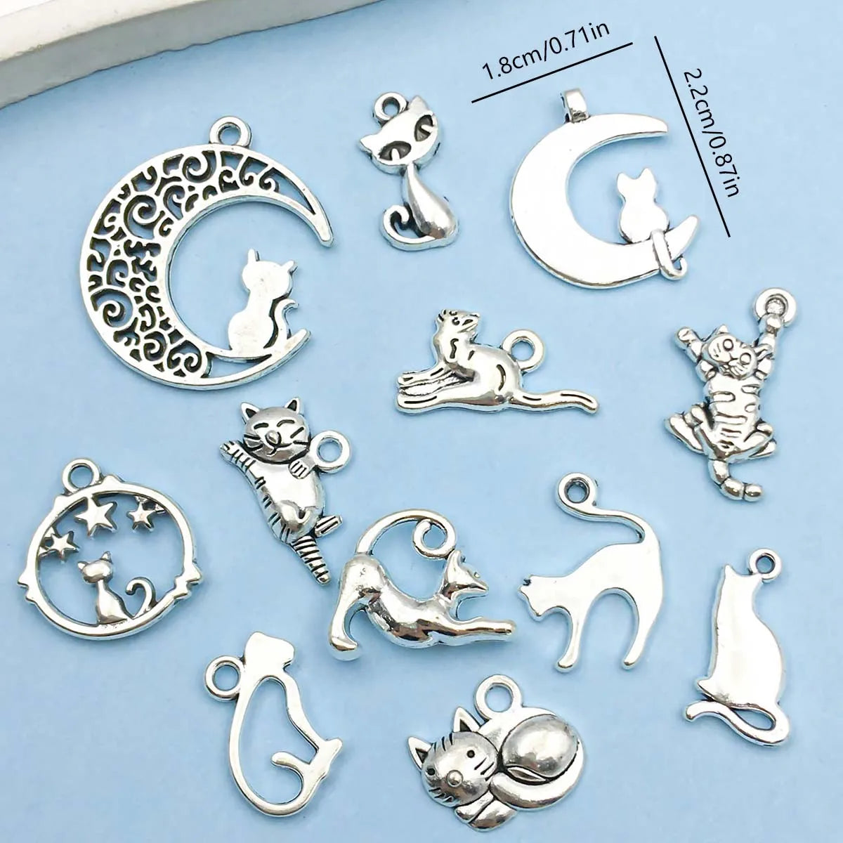 Vintage Silber Katzenanhänger Kollektion