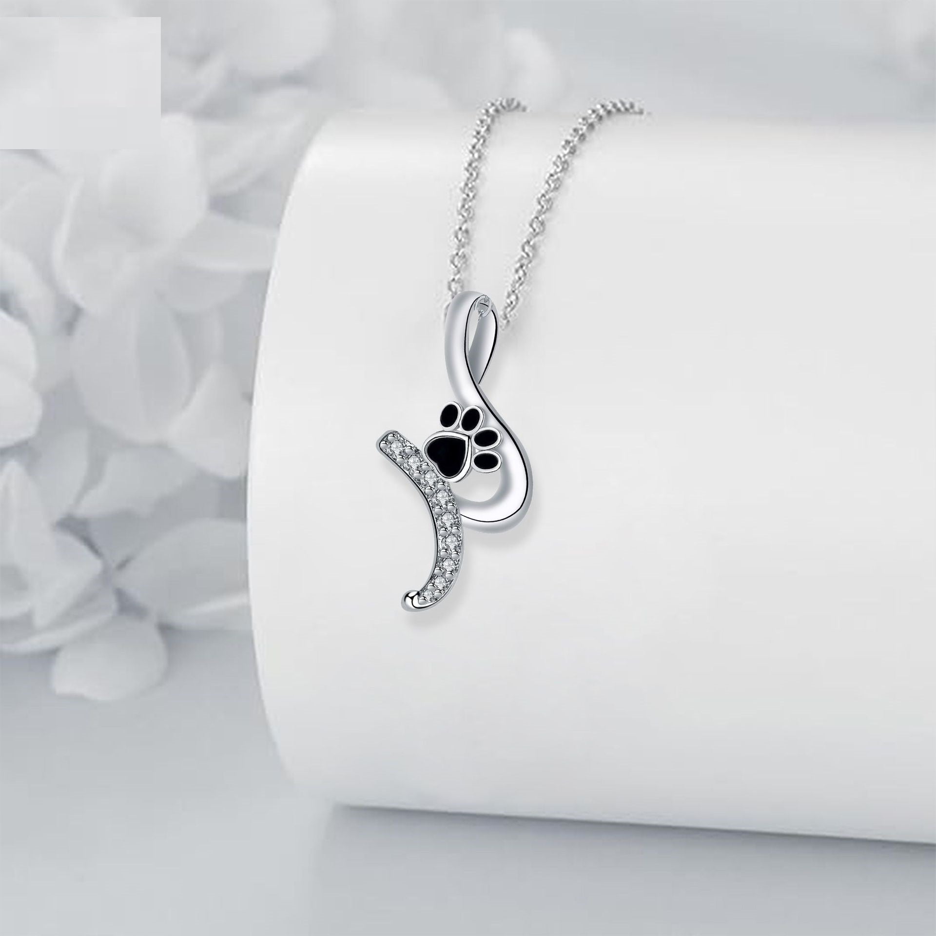 Cute Paw Print Pendant Necklace