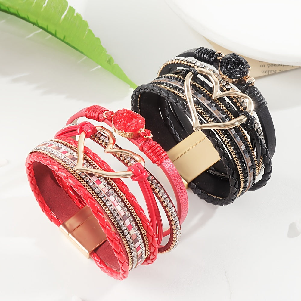 Bohemian Mehrschichtige Lederarmband