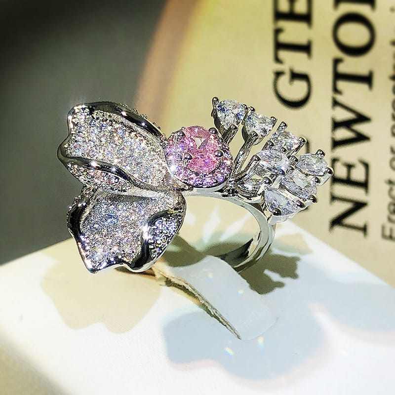 Spritziger Blütenblatt Ring (verstellbar)