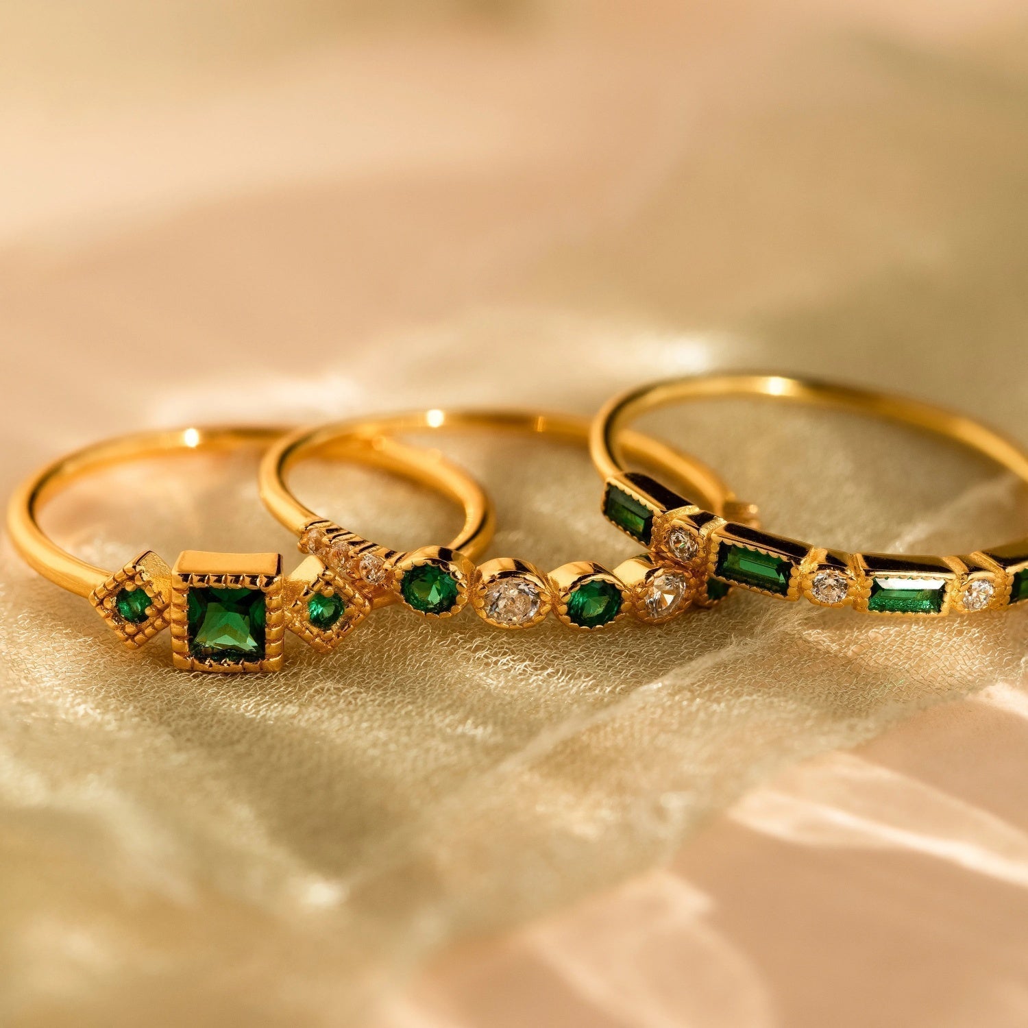 Alex - Einzigartiges Zirkonia-Ring-Set