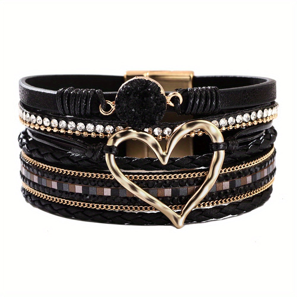 Bohemian Mehrschichtige Lederarmband
