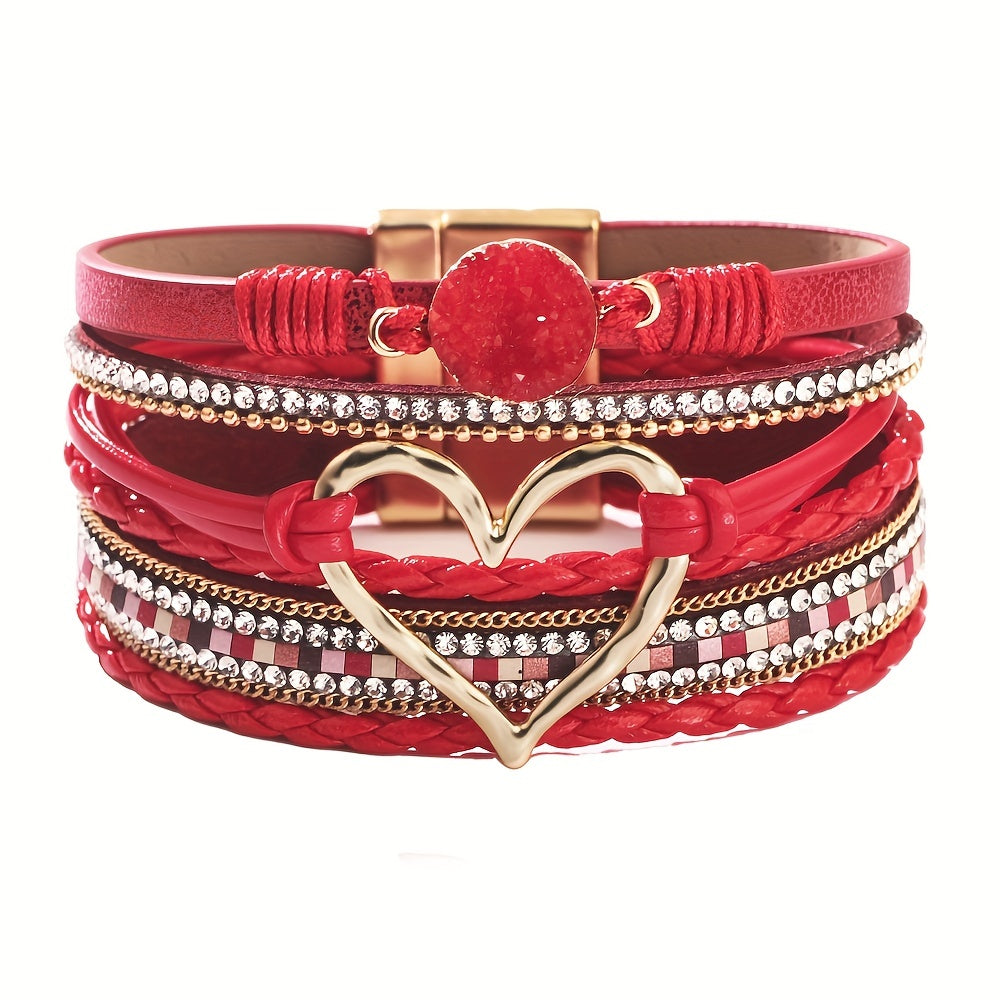 Bohemian Mehrschichtige Lederarmband