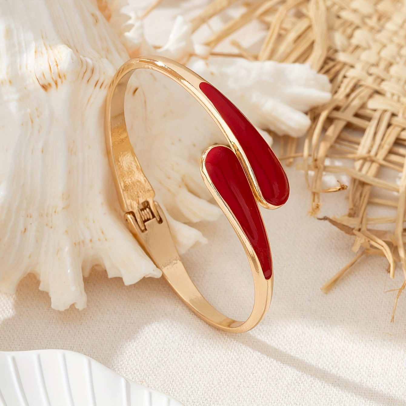 Elegantes Emaille-Glanz-Goldarmband