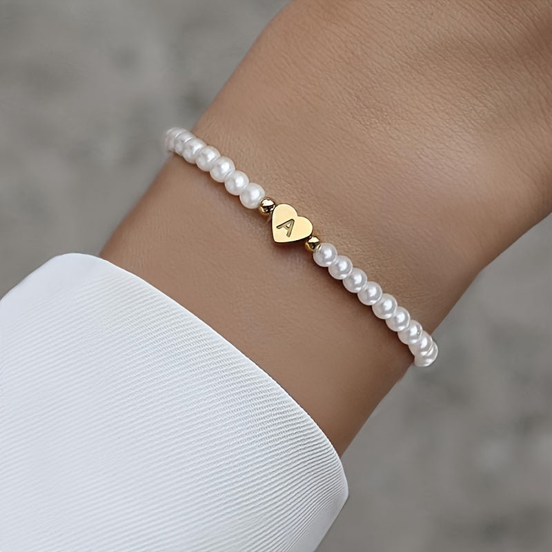 Chic A-Z Herz Initial Armband