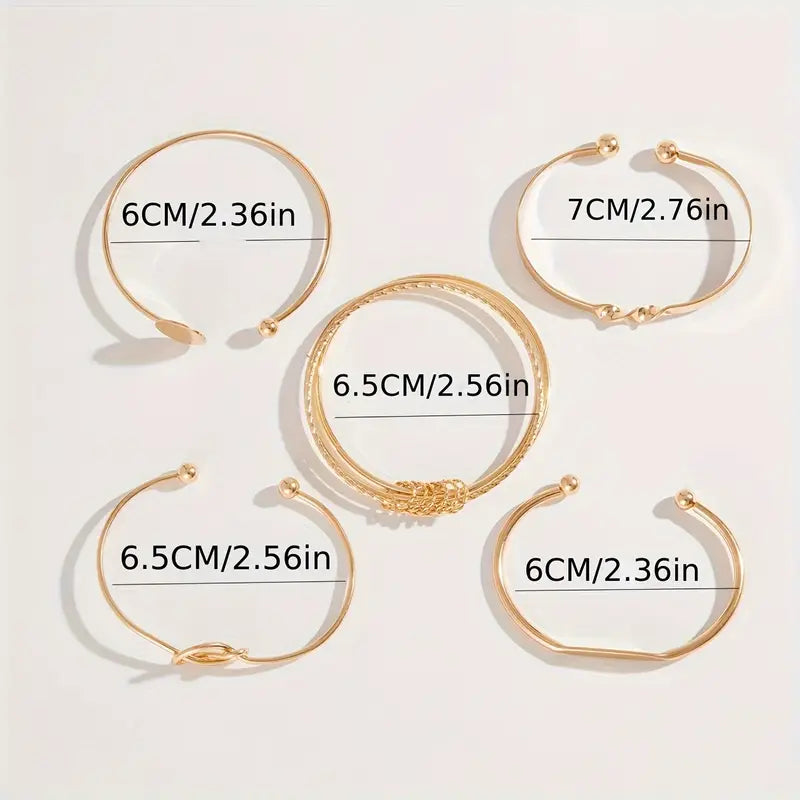 Elegantes Goldenes Armband-Set
