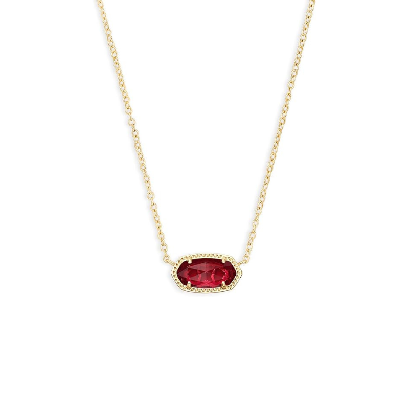 Klassische Ovale Rubin Goldkette
