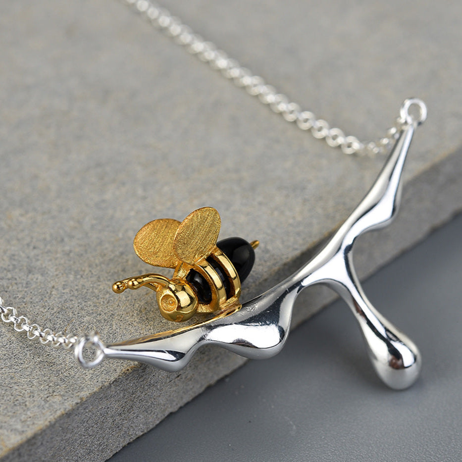 Tropfender Honig & Bienen-Halskette
