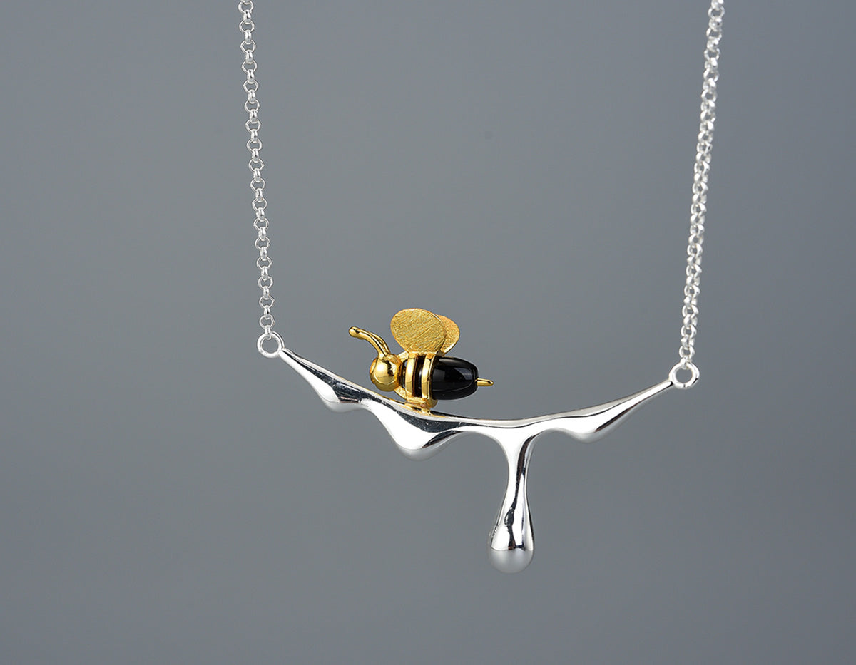 Tropfender Honig & Bienen-Halskette