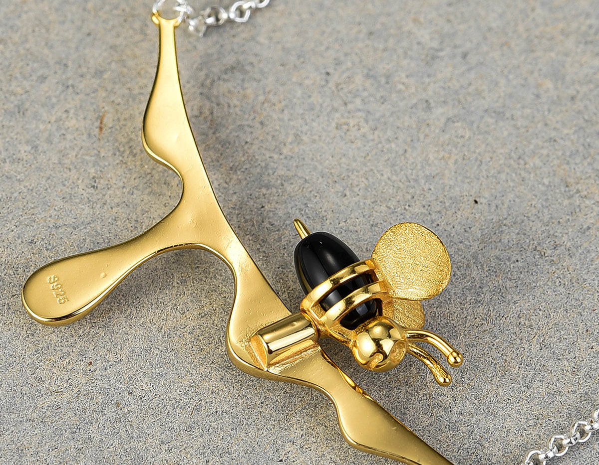 Tropfender Honig & Bienen-Halskette