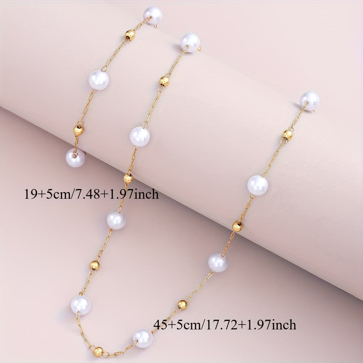 Zierliches Perlenketten-Schmuckset