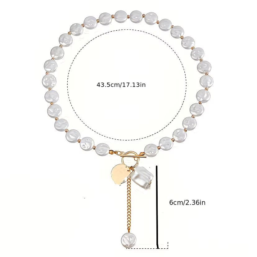 Barocke Perlen Toggle-Halskette