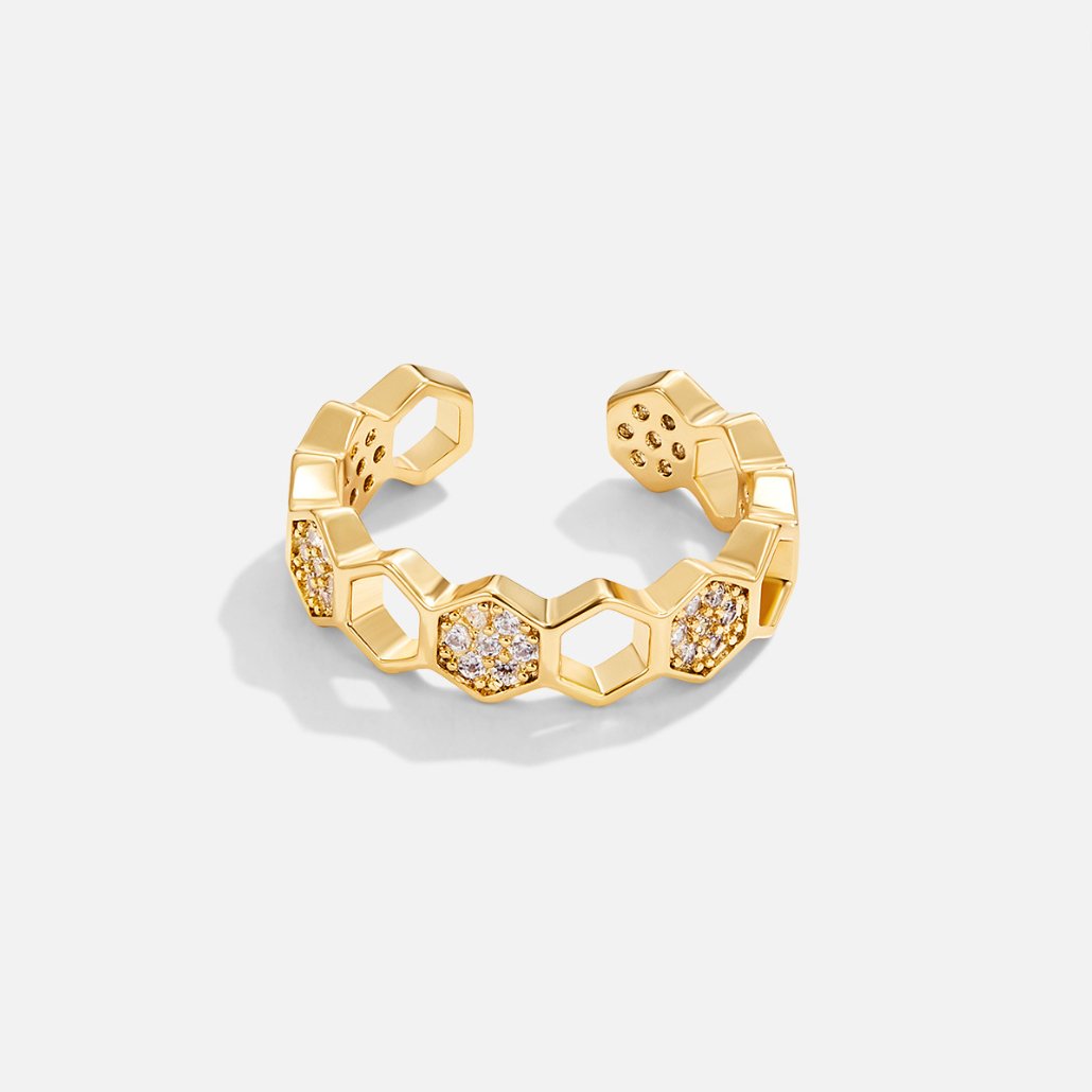 Biene - Gold & Kristall Ring