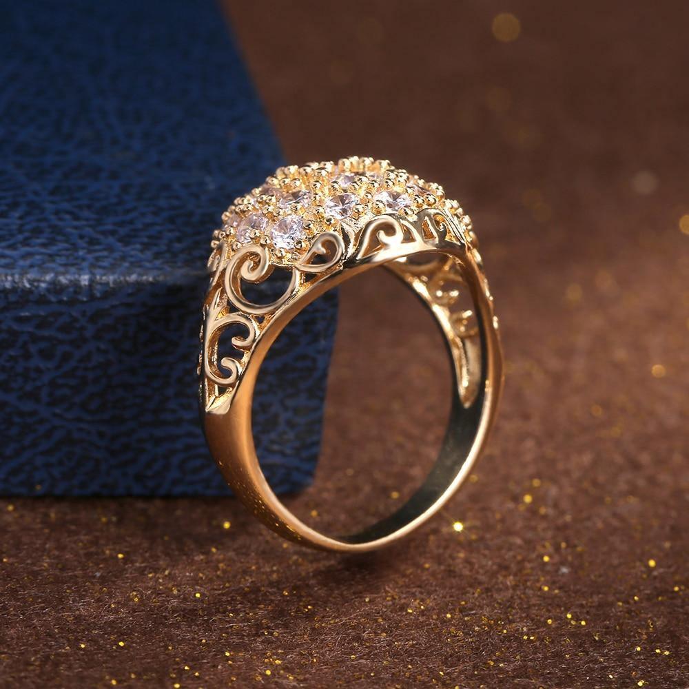 Eleganter Vintage Gold Diamantring