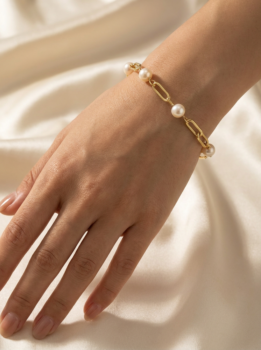 Zeitloses Perlen-Gliederarmband