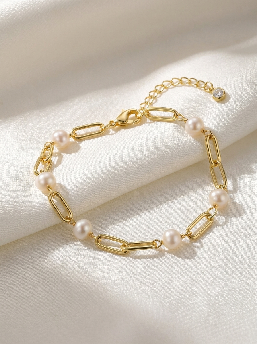 Zeitloses Perlen-Gliederarmband