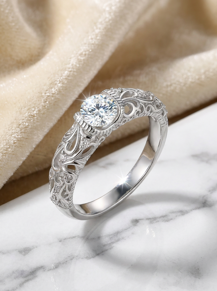 Eleganter Sterlingsilberring