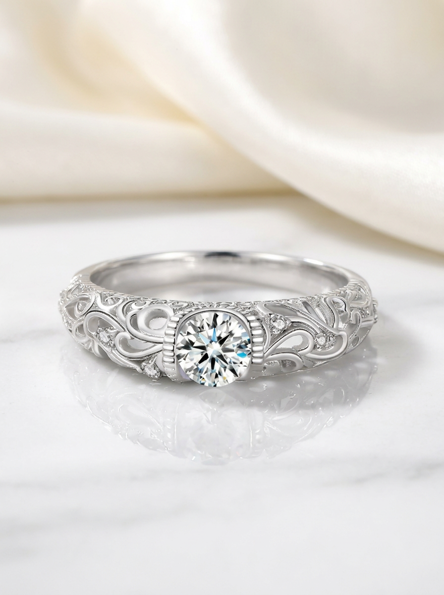Eleganter Sterlingsilberring