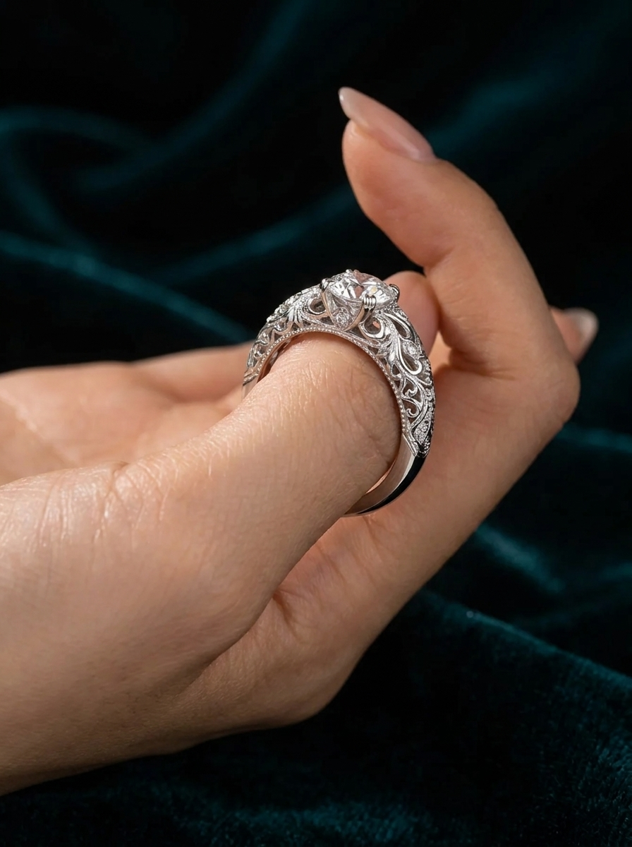 Eleganter Sterlingsilberring