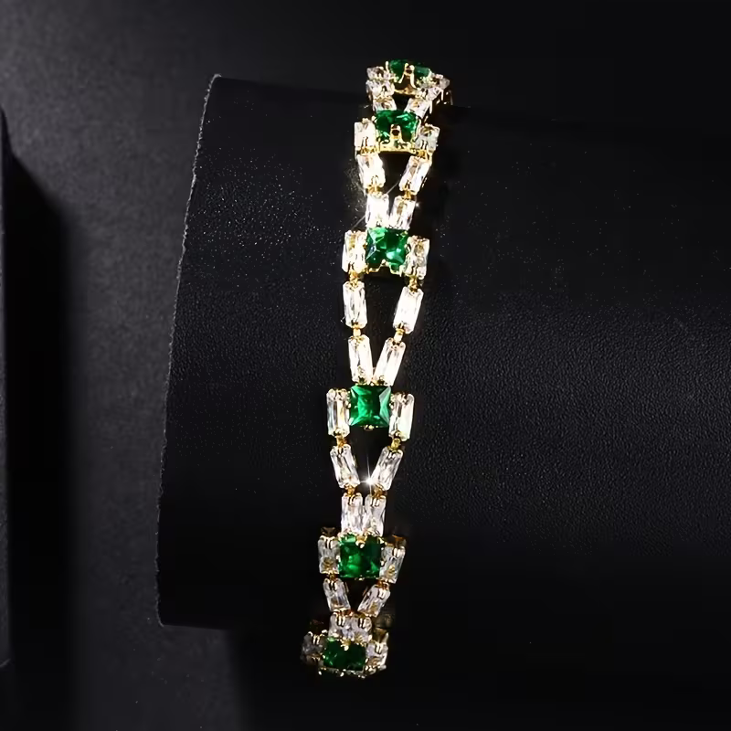 Elegantes Gold Baguette Armband