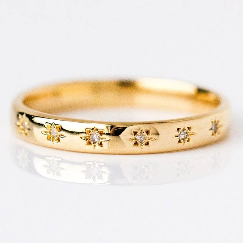 Exklusiver Vintage Gold- und Zirkonia-Ring