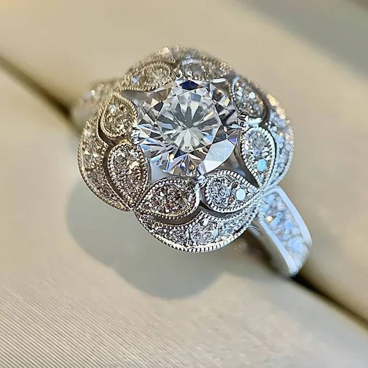 Strahlender Vintage Silberring