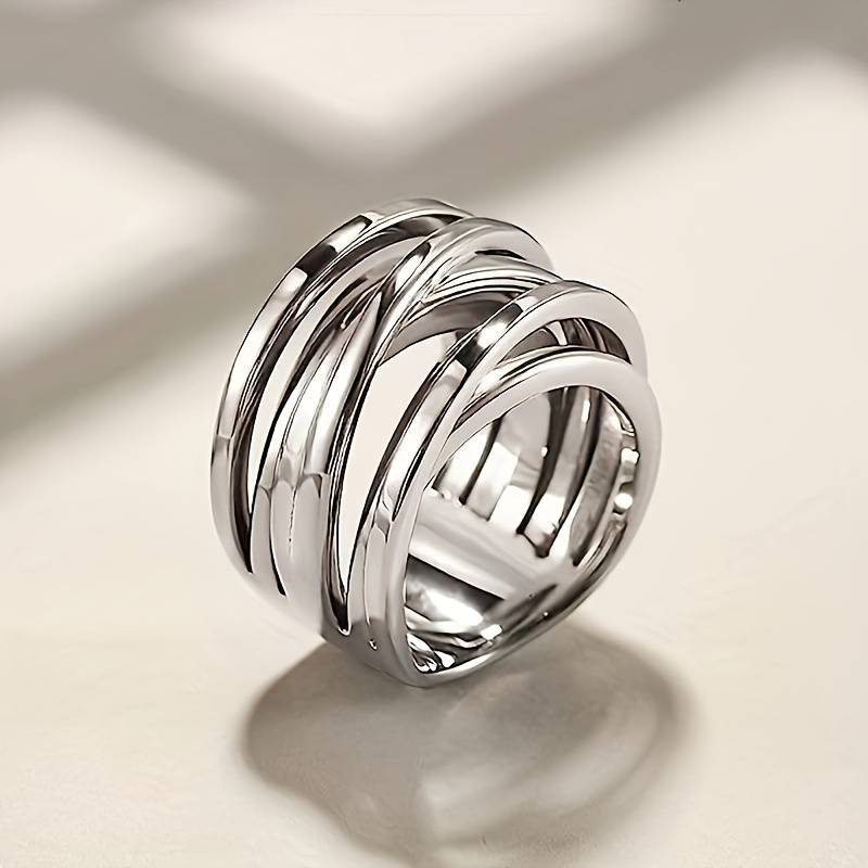 Exklusiver Vintage Silber Schichtring