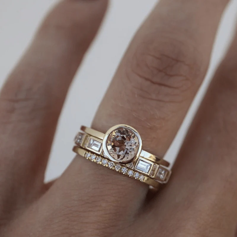 Goldener Kristall Vintage Ring